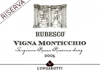 Torgiano Rosso Riserva Rubesco Vigna Monticchio 2006, Lungarotti (Italy)