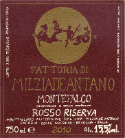 Montefalco Rosso Riserva 2010, Fattoria Colleallodole - Milziade Antano (Italy)