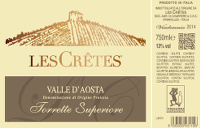 Valle d'Aosta Torrette Superiore 2014, Les Crêtes (Italia)