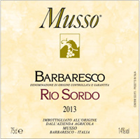 Barbaresco Rio Sordo 2013, Musso (Italy)