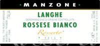 Langhe Rossese Bianco Rosserto 2016, Manzone Giovanni (Italia)