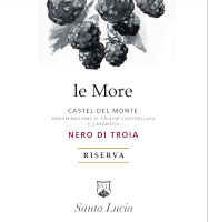 Castel del Monte Nero di Troia Riserva Le More 2019, Santa Lucia (Italia)